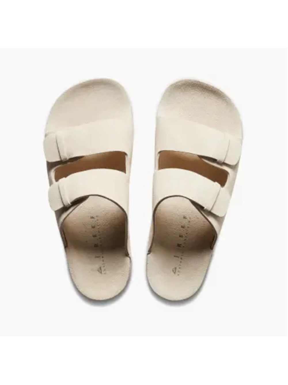 Reef Ojai Two Bar Sandals Womens 9 Beige Suede Comfort Slides Adjustable - Picture 6 of 9